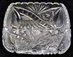 Kristály kínáló tál. Hibátlan 17x17 cm