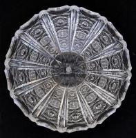 2 db kristály kínáló tál apró lepattanásokkal d: 22 cm, 25 cm