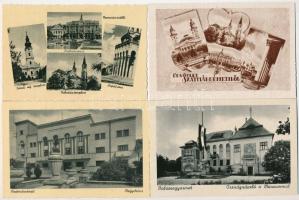 4 db RÉGI városképes lap, Szatmárnémeti és Balassagyarmat / 4 pre-1945 town-view postcards, Satu Mare and Balassagyarmat