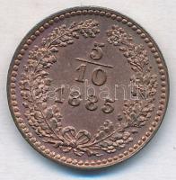 Ausztria 1885. 5/10kr Cu T:1-
Austria 1885. 5/10 Kreuzer Cu C:AU