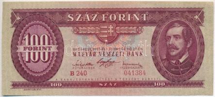 1947. 100Ft nyomdai papírránccal T:II Hungary 1947. 100 Forint with printing crease C:XF Adamo F27