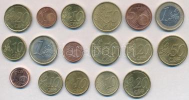 1999-2015. 17db-os vegyes Euro érme tétel, közte San Marino 2009. 1E T:1-,2
1999-2015. 17pcs of var...