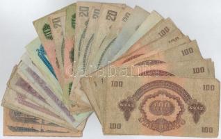 1944. A Vöröshadsereg Parancsnoksága" bankjegy tétel: 1-100P (70x) közte 2x2 sorszámozott 1P &q...