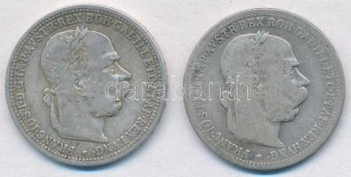 Ausztria 1899-1901. 1K Ag "Ferenc József" (2x) T:2-,2 Austria 1899-1901. 1 Corona Ag "Franz Joseph" (2x) C:VF,XF