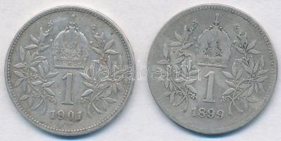 Ausztria 1899-1901. 1K Ag "Ferenc József" (2x) T:2-,2
Austria 1899-1901. 1 Corona Ag &quo...