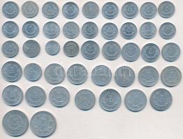 Vegyes: NDK 1953-1989. 1pf Al (19x) + 1968-1983. 5pf Al (5x) + 1949-1985. 10pf Al (11x) + 1958-1972....