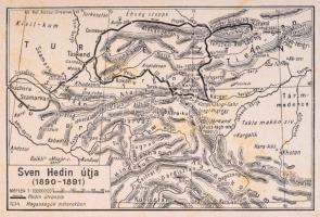 Sven Hedin: Belső- Ázsia küszöbén. 1890-1891. Fordította Halász Gyula. Világjárók. Bp., é.n., Frankl...