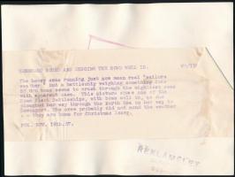 1937 Brit hadihajó, sajtófotó, hátulján feliratozva, pecséttel jelzett, 20×15 cm /

1937 UK battle...