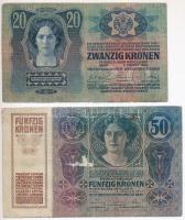 1902. 1000K piros "MAGYARORSZÁG" felülbélyegzéssel + 1912. 100K piros "MAGYARORSZÁG&q...