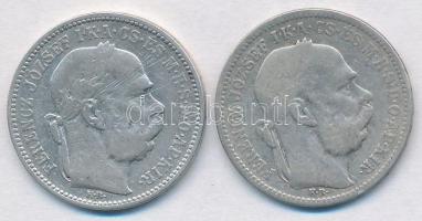 1893KB-1895KB 1K Ag "Ferenc József" (2x) T:2-,3