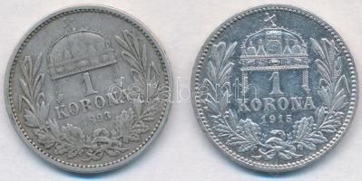 1893KB-1915KB 1K Ag "Ferenc József" (2x) T:2-,2