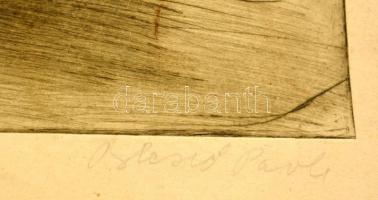 Olvashatatlan jelzéssel: Beácskatopolya. Színezett rézkarc, papír, 27×42 cm