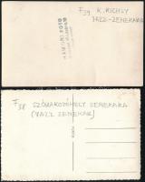 Régi idők zenéje: K. Richy és Gerard Laboch zenekarai, 2 db fotó, hátuljukon feliratozva, 8,5×13 cm