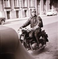 cca 1958 Motoros felvételek, 3 db szabadon felhasználható vintage negatív, 6x6 cm és 6x9 cm