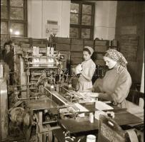 cca 1962 Eger, Dohánygyár, 21 db szabadon felhasználható vintage negatív, 6x6 cm