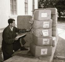 cca 1962 Eger, Dohánygyár, 21 db szabadon felhasználható vintage negatív, 6x6 cm