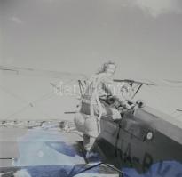 cca 1960 Budaörsi reptér, 7 db szabadon felhasználható vintage negatív, 6x6 cm