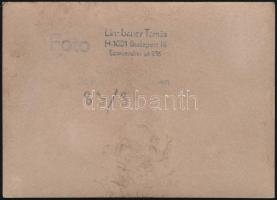 cca 1960-1970 Linzbauer Tamás: Vonat mozdonnyal, fotó, hátulján pecséttel jelzett, 10,5×14 cm