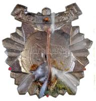 ~1970. "Járőrparancsnok" ezüstözött, zománcozott fém jelvény (38x37mm) T:2 kis zománchiány...