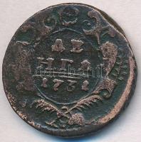 Orosz Birodalom 1731. Denga Cu T:3,3-  Russian Empire 1731. Denga Cu C:G,VG Krause KM#188