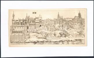 2 db Budapest, modern metszet, 9×19 cm, 6×16 cm