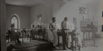 cca 1963 Zsennyei kastély és művésztelep, 5 db szabadon felhasználható, nagyméretű, professzionális ...