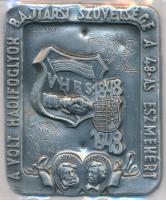 1948. "Volt hadifoglyok bajtársi szövetsége a 48-as eszmékért" Al felvarrható jelvény. Szign.: Czeglédi T:2