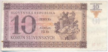 Szlovákia 1943. 10K T:II-,III Slovakia 1943. 10 Korun C:VF,F Krause 6.