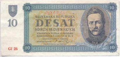 Szlovákia 1943. 10K T:II-,III
Slovakia 1943. 10 Korun C:VF,F
Krause 6