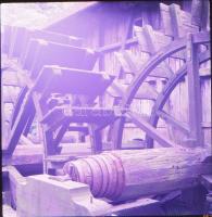 cca 1975 Túristvándi vízimalom, 2 db szabadon felhasználható vintage diapozitív felvétel. 6x6 cm