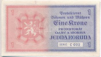 Német Harmadik Birodalom / Cseh-Morva Protektorátus 1940. 1K T:II- kis szakadás, ragasztás
German T...