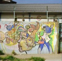 1992 Budapest, óbudai grafittik, 25 db szabadon felhasználható vintage negatív, 6x6 cm