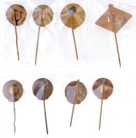 8db-os militária kitűző tétel, főleg több klf "MHSZ" zománcozott kitűző T:1-,2