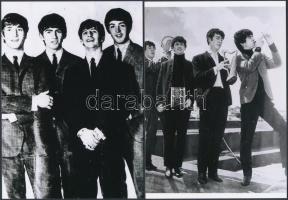 cca 1966 Beatles együttes, Fekete György (1904-1990) budapesti fényképész hagyatékában fellelt 3 db repró negatív mai nagyítása, 13x18 cm