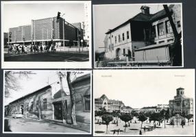 cca 1978 Kecskeméti városképek, 12 db vintage fotó Vincze János hagyatékából, + 1 db repró, többsége feliratozott, 9x12 cm