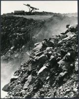 cca 1966 Rudabánya, vasércbánya előkészítése és a zalahápi kőbánya, 3 db vintage fotó, 16,5x11,5 cm