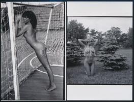 cca 1978 Mindent a szemnek, 13 db szolidan erotikus fénykép, vintage negatívokról készült mai nagyít...