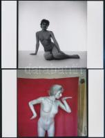 cca 1978 Mindent a szemnek, 13 db szolidan erotikus fénykép, vintage negatívokról készült mai nagyít...