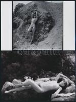 cca 1978 Mindent a szemnek, 13 db szolidan erotikus fénykép, vintage negatívokról készült mai nagyít...