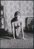 cca 1973 Cicamica kalandjai, 3 db szolidan erotikus fénykép, vintage negatívokról készült mai nagyítások, 25x18 cm / 3 erotic photos, 25x18 cm