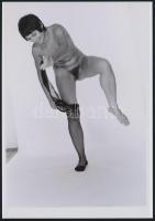 cca 1973 Necces képek, 4 db szolidan erotikus fénykép, vintage negatívokról készült mai nagyítások, ...