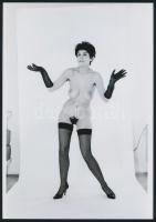 cca 1973 Necces képek, 4 db szolidan erotikus fénykép, vintage negatívokról készült mai nagyítások, ...