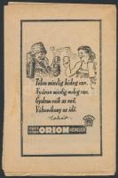 1950 Friss újság háztartási naplója, reklámokkal