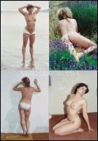 cca 1978 Vegyes látványosság, 13 db szolidan erotikus vintage negatívról készült mai nagyítás, 13x9 cm / 13 erotic photos, 13x9 cm
