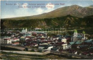 Targu Ocna, Aknavásár; ruina Negri, Casa Bohisov si Podul peste Trotus / bridge, villa (small tear)