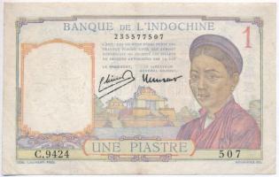 Francia Indokína 1946. 1P T:III French Indo-China 1946. 1 Piastre C:F Krause 54c