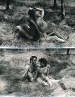 cca 1973 Gólya hozza, 6 db szolidan erotikus, vintage fotó, 14x9 cm / 6 erotic photos, 14x9 cm