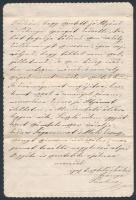 1868-1873 Nyári Paulina 2 db leve apjának, Báró Nyáry Antal belső titkos tanácsosnak, családi ügyekb...