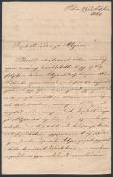 1868-1873 Nyári Paulina 2 db leve apjának, Báró Nyáry Antal belső titkos tanácsosnak, családi ügyekb...