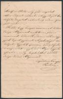 1868-1873 Nyári Paulina 2 db leve apjának, Báró Nyáry Antal belső titkos tanácsosnak, családi ügyekb...